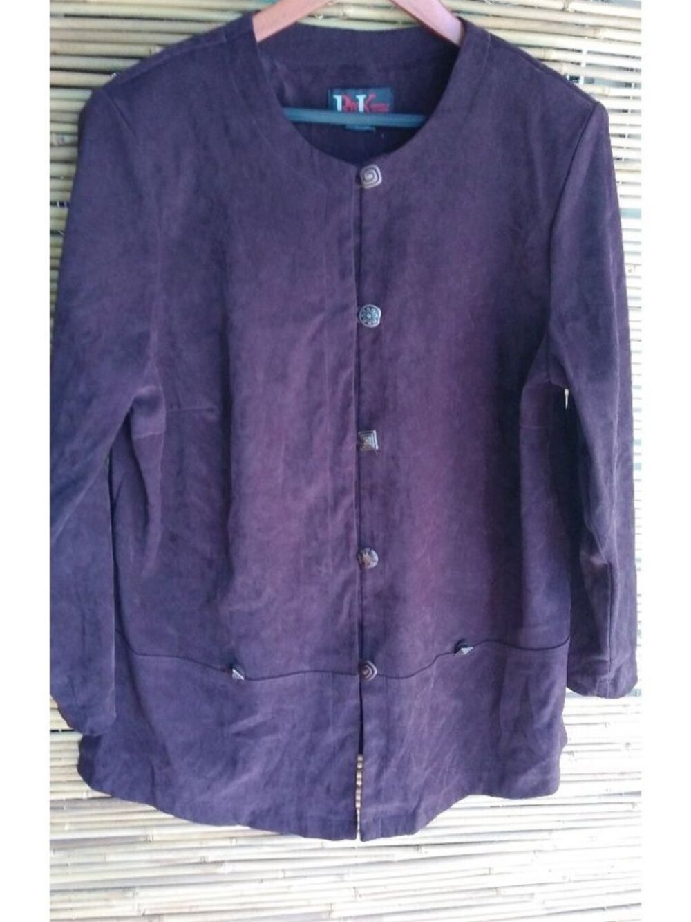 R&K 18 Chocolate Suede Feel Light Jacket Plus